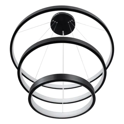 Κρεμαστό φωτιστικό οροφής LED kelvo® NEMESIS 120W 12000lm 180° AC 220-240V IP20 ρυθμιζόμενο λευκό CCT με χειριστήριο από 2700K έως 6000K ντιμμαριζόμενο μαύρο ματ 80x80x80cm KLV-101-0220