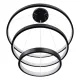 Κρεμαστό φωτιστικό οροφής LED kelvo® NEMESIS 120W 12000lm 180° AC 220-240V IP20 ρυθμιζόμενο λευκό CCT με χειριστήριο από 2700K έως 6000K ντιμμαριζόμενο μαύρο ματ 80x80x80cm KLV-101-0220
