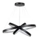 Κρεμαστό φωτιστικό οροφής LED kelvo® NEMESIS 120W 12000lm 180° AC 220-240V IP20 ρυθμιζόμενο λευκό CCT με χειριστήριο από 2700K έως 6000K ντιμμαριζόμενο μαύρο ματ 80x80x80cm KLV-101-0220