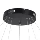 Κρεμαστό φωτιστικό οροφής LED kelvo® NEMESIS 120W 12000lm 180° AC 220-240V IP20 ρυθμιζόμενο λευκό CCT με χειριστήριο από 2700K έως 6000K ντιμμαριζόμενο μαύρο ματ 80x80x80cm KLV-101-0220