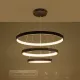 Κρεμαστό φωτιστικό οροφής LED kelvo® NEMESIS 120W 12000lm 180° AC 220-240V IP20 ρυθμιζόμενο λευκό CCT με χειριστήριο από 2700K έως 6000K ντιμμαριζόμενο μαύρο ματ 80x80x80cm KLV-101-0220