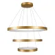 Κρεμαστό φωτιστικό οροφής LED kelvo® NEMESIS 120W 12000lm 180° AC 220-240V IP20 ρυθμιζόμενο λευκό CCT με χειριστήριο από 2700K έως 6000K ντιμμαριζόμενο χρυσό πλατίνα 80x80x80cm KLV-101-0222