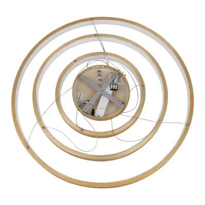 Κρεμαστό φωτιστικό οροφής LED kelvo® NEMESIS 120W 12000lm 180° AC 220-240V IP20 ρυθμιζόμενο λευκό CCT με χειριστήριο από 2700K έως 6000K ντιμμαριζόμενο χρυσό πλατίνα 80x80x80cm KLV-101-0222