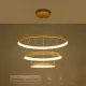 Κρεμαστό φωτιστικό οροφής LED kelvo® NEMESIS 120W 12000lm 180° AC 220-240V IP20 ρυθμιζόμενο λευκό CCT με χειριστήριο από 2700K έως 6000K ντιμμαριζόμενο χρυσό πλατίνα 80x80x80cm KLV-101-0222