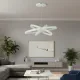 Κρεμαστό φωτιστικό οροφής LED kelvo® NEMESIS 120W 12000lm 180° AC 220-240V IP20 ρυθμιζόμενο λευκό CCT με χειριστήριο από 2700K έως 6000K ντιμμαριζόμενο λευκό ματ 80x80x80cm