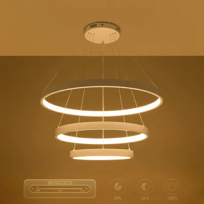 Κρεμαστό φωτιστικό οροφής LED kelvo® NEMESIS 120W 12000lm 180° AC 220-240V IP20 ρυθμιζόμενο λευκό CCT με χειριστήριο από 2700K έως 6000K ντιμμαριζόμενο λευκό ματ 80x80x80cm