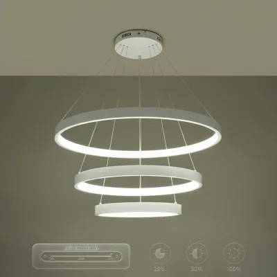 Κρεμαστό φωτιστικό οροφής LED kelvo® NEMESIS 120W 12000lm 180° AC 220-240V IP20 ρυθμιζόμενο λευκό CCT με χειριστήριο από 2700K έως 6000K ντιμμαριζόμενο λευκό ματ 80x80x80cm