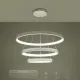 Κρεμαστό φωτιστικό οροφής LED kelvo® NEMESIS 120W 12000lm 180° AC 220-240V IP20 ρυθμιζόμενο λευκό CCT με χειριστήριο από 2700K έως 6000K ντιμμαριζόμενο λευκό ματ 80x80x80cm