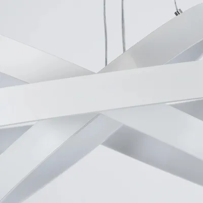 Κρεμαστό φωτιστικό οροφής LED kelvo® NEMESIS 120W 12000lm 180° AC 220-240V IP20 ρυθμιζόμενο λευκό CCT με χειριστήριο από 2700K έως 6000K ντιμμαριζόμενο λευκό ματ 80x80x80cm
