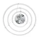 Κρεμαστό φωτιστικό οροφής LED kelvo® NEMESIS 120W 12000lm 180° AC 220-240V IP20 ρυθμιζόμενο λευκό CCT με χειριστήριο από 2700K έως 6000K ντιμμαριζόμενο λευκό ματ 80x80x80cm