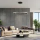 Κρεμαστό φωτιστικό οροφής LED kelvo® DIAMOND 67W 6700lm 180° AC 220-240V IP20 ρυθμιζόμενο λευκό CCT με χειριστήριο από 2700K έως 6000K ντιμμαριζόμενο μαύρο ματ 80x80x3cm
