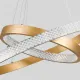 Κρεμαστό φωτιστικό οροφής LED kelvo® DIAMOND 75W 7500lm 360° AC 220-240V IP20 ρυθμιζόμενο λευκό CCT με χειριστήριο από 2700K έως 6000K ντιμαριζόμενο χρυσό 60x60x40cm