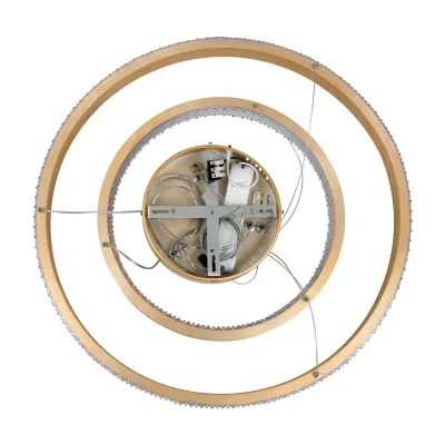 Κρεμαστό φωτιστικό οροφής LED kelvo® DIAMOND 75W 7500lm 360° AC 220-240V IP20 ρυθμιζόμενο λευκό CCT με χειριστήριο από 2700K έως 6000K ντιμαριζόμενο χρυσό 60x60x40cm
