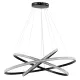 Κρεμαστό φωτιστικό οροφής LED kelvo® DIAMOND 150W 15000lm 180° AC 220-240V IP20 ρυθμιζόμενο λευκό CCT με χειριστήριο από 2700K έως 6000K ντιμμαριζόμενο μαύρο ματ 100x100x100cm