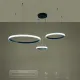 Κρεμαστό φωτιστικό οροφής LED kelvo® DIAMOND 100W 10000lm 180° AC 220-240V IP20 ρυθμιζόμενο λευκό CCT με χειριστήριο από 2700K έως 6000K ντιμαριζόμενο μαύρο ματ 110x110x60cm KLV-101-0243