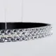 Κρεμαστό φωτιστικό οροφής LED kelvo® DIAMOND 100W 10000lm 180° AC 220-240V IP20 ρυθμιζόμενο λευκό CCT με χειριστήριο από 2700K έως 6000K ντιμαριζόμενο μαύρο ματ 110x110x60cm KLV-101-0243