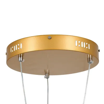 Κρεμαστό φωτιστικό οροφής LED kelvo® DIAMOND 100W 10000lm 180° AC 220-240V IP20 ρυθμιζόμενο λευκό CCT με χειριστήριο από 2700K έως 6000K ντιμμαριζόμενο χρυσό πλατίνα 110x110x60cm