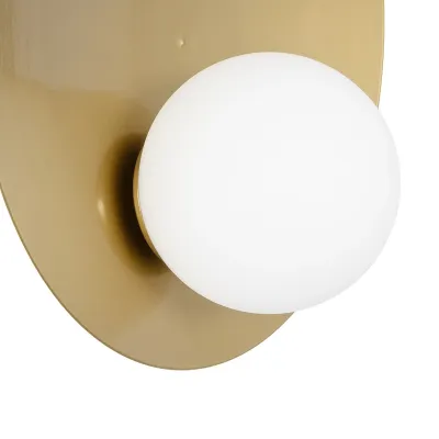 Επιτοίχια απλίκα kelvo® PLATO μονόφωτη με ντουί E14 AC 220-240V IP20 χρυσό & λευκό 40x15x38cm