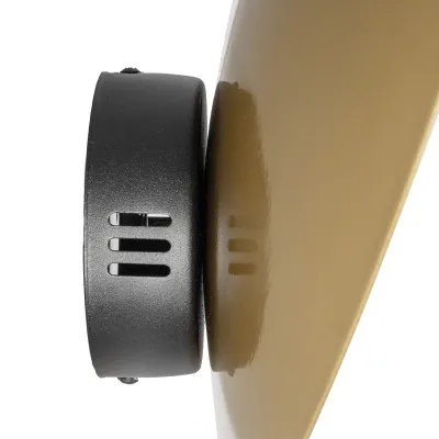 Επιτοίχια απλίκα kelvo® PLATO μονόφωτη με ντουί E14 AC 220-240V IP20 χρυσό & λευκό 40x15x38cm