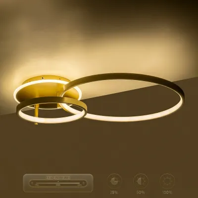 Μοντέρνο τρίφωτο φωτιστικό οροφής NEMESIS LED 67W 7573lm 360° AC 220-240V IP20 ρυθμιζόμενο λευκό CCT με χειριστήριο χρυσό βούρτσας 84x45x13cm Μοντέρνο τρίφωτο φωτιστικό οροφής NEMESIS LED 67W 7573lm 360° AC 220-240V IP20 ρυθμιζόμενο λευκό CCT με χειριστήριο χρυσό βούρτσας 84x45x13cm