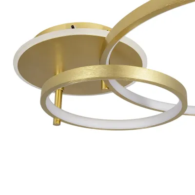 Μοντέρνο τρίφωτο φωτιστικό οροφής NEMESIS LED 67W 7573lm 360° AC 220-240V IP20 ρυθμιζόμενο λευκό CCT με χειριστήριο χρυσό βούρτσας 84x45x13cm Μοντέρνο τρίφωτο φωτιστικό οροφής NEMESIS LED 67W 7573lm 360° AC 220-240V IP20 ρυθμιζόμενο λευκό CCT με χειριστήριο χρυσό βούρτσας 84x45x13cm
