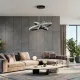 Κρεμαστό φωτιστικό οροφής LED kelvo® DIAMOND 100W 10000lm 180° AC 220-240V IP20 ρυθμιζόμενο λευκό CCT με χειριστήριο από 2700K έως 6000K ντιμμαριζόμενο μαύρο ματ 60x60x60cm
