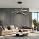 Κρεμαστό φωτιστικό οροφής LED kelvo® DIAMOND 120W 12000lm 180° AC 220-240V IP20 ρυθμιζόμενο λευκό CCT με χειριστήριο από 2700K έως 6000K ντιμμαριζόμενο μαύρο ματ 80x80x80cm