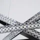Κρεμαστό φωτιστικό οροφής LED kelvo® DIAMOND 120W 12000lm 180° AC 220-240V IP20 ρυθμιζόμενο λευκό CCT με χειριστήριο από 2700K έως 6000K ντιμμαριζόμενο μαύρο ματ 80x80x80cm