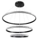 Κρεμαστό φωτιστικό οροφής LED kelvo® DIAMOND 120W 12000lm 180° AC 220-240V IP20 ρυθμιζόμενο λευκό CCT με χειριστήριο από 2700K έως 6000K ντιμμαριζόμενο μαύρο ματ 80x80x80cm