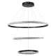 Κρεμαστό φωτιστικό οροφής LED kelvo® DIAMOND 120W 12000lm 180° AC 220-240V IP20 ρυθμιζόμενο λευκό CCT με χειριστήριο από 2700K έως 6000K ντιμμαριζόμενο μαύρο ματ 80x80x80cm