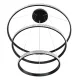 Κρεμαστό φωτιστικό οροφής LED kelvo® DIAMOND 120W 12000lm 180° AC 220-240V IP20 ρυθμιζόμενο λευκό CCT με χειριστήριο από 2700K έως 6000K ντιμμαριζόμενο μαύρο ματ 80x80x80cm