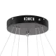 Κρεμαστό φωτιστικό οροφής LED kelvo® DIAMOND 120W 12000lm 180° AC 220-240V IP20 ρυθμιζόμενο λευκό CCT με χειριστήριο από 2700K έως 6000K ντιμμαριζόμενο μαύρο ματ 80x80x80cm
