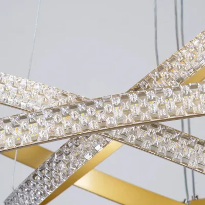 Κρεμαστό φωτιστικό οροφής LED kelvo® DIAMOND 120W 12000lm 180° AC 220-240V IP20 ρυθμιζόμενο λευκό CCT με χειριστήριο από 2700K έως 6000K ντιμαριζόμενο χρυσό πλατίνα 80x80x80cm kelvo® DIAMOND KLV-101-0240-V2 Κρεμαστό Φωτιστικό Οροφής LED 120W 12000lm 180° AC 220-240V IP20 Ρυθμιζόμενο Λευκό CCT με Χειριστήριο από 2700K έως 6000K Dimmable - Lumileds SMD Chip - Χρυσό Πλατίνα - Μ80 x Π80 x Υ80cm - 3 Χρόνια Εγγύηση