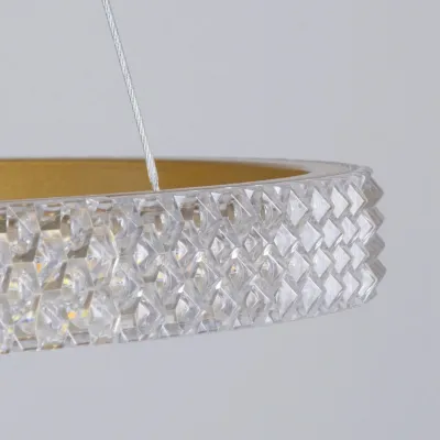 Κρεμαστό φωτιστικό οροφής LED kelvo® DIAMOND 120W 12000lm 180° AC 220-240V IP20 ρυθμιζόμενο λευκό CCT με χειριστήριο από 2700K έως 6000K ντιμαριζόμενο χρυσό πλατίνα 80x80x80cm kelvo® DIAMOND KLV-101-0240-V2 Κρεμαστό Φωτιστικό Οροφής LED 120W 12000lm 180° AC 220-240V IP20 Ρυθμιζόμενο Λευκό CCT με Χειριστήριο από 2700K έως 6000K Dimmable - Lumileds SMD Chip - Χρυσό Πλατίνα - Μ80 x Π80 x Υ80cm - 3 Χρόνια Εγγύηση