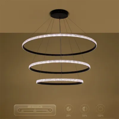 Κρεμαστό φωτιστικό οροφής LED kelvo® DIAMOND 150W 15000lm 180° AC 220-240V IP20 ρυθμιζόμενο λευκό CCT με χειριστήριο από 2700K έως 6000K ντιμμάριζομαι μαύρο ματ 100x100x100cm