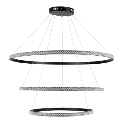 Κρεμαστό φωτιστικό οροφής LED kelvo® DIAMOND 150W 15000lm 180° AC 220-240V IP20 ρυθμιζόμενο λευκό CCT με χειριστήριο από 2700K έως 6000K ντιμμάριζομαι μαύρο ματ 100x100x100cm