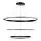 Κρεμαστό φωτιστικό οροφής LED kelvo® DIAMOND 150W 15000lm 180° AC 220-240V IP20 ρυθμιζόμενο λευκό CCT με χειριστήριο από 2700K έως 6000K ντιμμάριζομαι μαύρο ματ 100x100x100cm