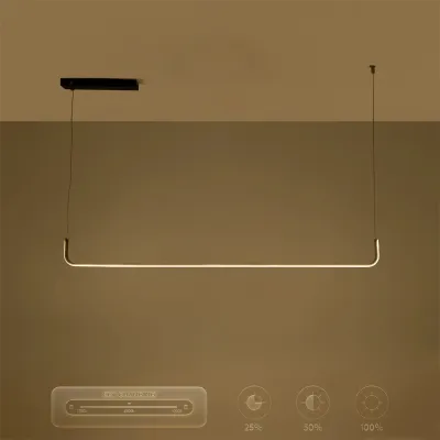 Κρεμαστό φωτιστικό οροφής LED kelvo® LINARIA 36W 3600lm 180° AC 220-240V IP20 ρυθμιζόμενο λευκό CCT με χειριστήριο από 2700K έως 6000K ντιμαριζόμενο μαύρο ματ 120x2x10cm