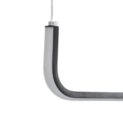 Κρεμαστό φωτιστικό οροφής LED kelvo® LINARIA 36W 3600lm 180° AC 220-240V IP20 ρυθμιζόμενο λευκό CCT με χειριστήριο από 2700K έως 6000K ντιμαριζόμενο μαύρο ματ 120x2x10cm
