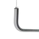 Κρεμαστό φωτιστικό οροφής LED kelvo® LINARIA 36W 3600lm 180° AC 220-240V IP20 ρυθμιζόμενο λευκό CCT με χειριστήριο από 2700K έως 6000K ντιμαριζόμενο μαύρο ματ 120x2x10cm