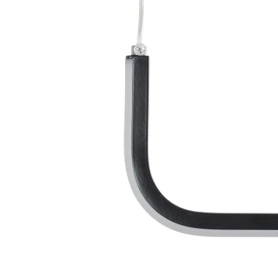 Κρεμαστό φωτιστικό οροφής LED kelvo® LINARIA 36W 3600lm 180° AC 220-240V IP20 ρυθμιζόμενο λευκό CCT με χειριστήριο από 2700K έως 6000K ντιμαριζόμενο μαύρο ματ 120x2x10cm