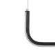 Κρεμαστό φωτιστικό οροφής LED kelvo® LINARIA 36W 3600lm 180° AC 220-240V IP20 ρυθμιζόμενο λευκό CCT με χειριστήριο από 2700K έως 6000K ντιμαριζόμενο μαύρο ματ 120x2x10cm