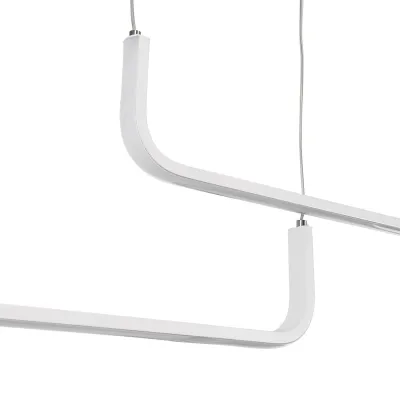 Κρεμαστό φωτιστικό οροφής LED kelvo® LINARIA 72W 7200lm 180° AC 220-240V IP20 ρυθμιζόμενο λευκό CCT με χειριστήριο από 2700K έως 6000K ντιμμαριζόμενο λευκό ματ 130x4x25cm