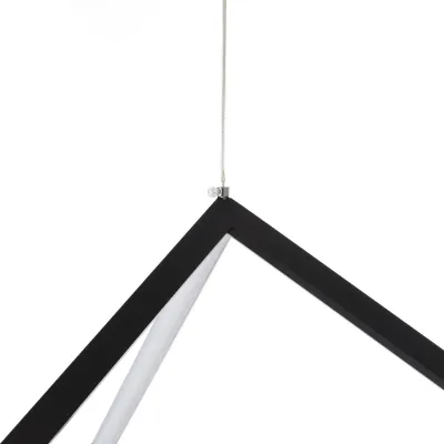 Κρεμαστό φωτιστικό οροφής LED kelvo® KIBOO 36W 3600lm 360° AC 220-240V IP20 ρυθμιζόμενο λευκό CCT με χειριστήριο από 2700K έως 6000K ντιμμαριζόμενο μαύρο ματ 40x40x40cm