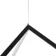 Κρεμαστό φωτιστικό οροφής LED kelvo® KIBOO 36W 3600lm 360° AC 220-240V IP20 ρυθμιζόμενο λευκό CCT με χειριστήριο από 2700K έως 6000K ντιμμαριζόμενο μαύρο ματ 40x40x40cm