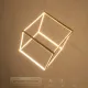 Κρεμαστό φωτιστικό οροφής LED kelvo® KIBOO 36W 3600lm 360° AC 220-240V IP20 ρυθμιζόμενο λευκό CCT με χειριστήριο από 2700K έως 6000K ντιμμαριζόμενο χρυσό 40x40x40cm