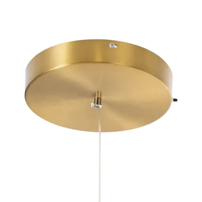 Κρεμαστό φωτιστικό οροφής LED kelvo® KIBOO 36W 3600lm 360° AC 220-240V IP20 ρυθμιζόμενο λευκό CCT με χειριστήριο από 2700K έως 6000K ντιμμαριζόμενο χρυσό 40x40x40cm