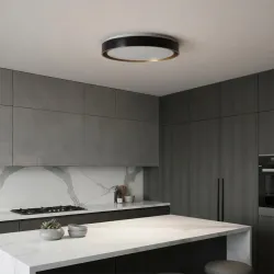 Φωτιστικό οροφής kelvo® BARCHETTA LED 72W 7200lm 120° AC 220-240V IP20 ρυθμιζόμενο λευκό CCT με χειριστήριο από 2700K έως 6000K ντιμμable μαύρο & σαμπανιζέ χρυσό ματ 48x48x8.2cm