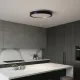 Φωτιστικό οροφής kelvo® BARCHETTA LED 72W 7200lm 120° AC 220-240V IP20 ρυθμιζόμενο λευκό CCT με χειριστήριο από 2700K έως 6000K ντιμμable μαύρο & σαμπανιζέ χρυσό ματ 48x48x8.2cm