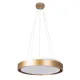 Κρεμαστό φωτιστικό οροφής LED kelvo® BARCHETTA 72W 7200lm 120° AC 220-240V IP20 ρυθμιζόμενο λευκό CCT με χειριστήριο από 2700K έως 6000K ντιμμαριζόμενο σαμπανιζέ χρυσό ματ 48x48x8.2cm